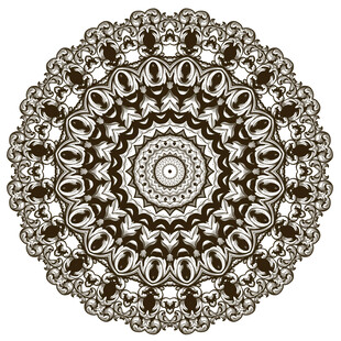 精致圆形曼陀罗图案设计