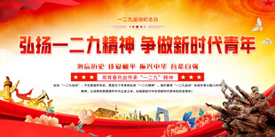 弘扬一二九精神展板