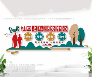社区养老文化墙