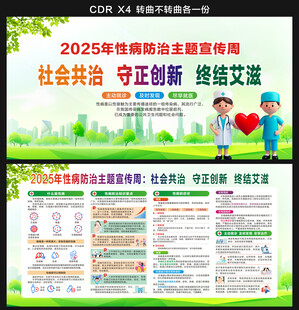 2025性病防治主题宣传周展板