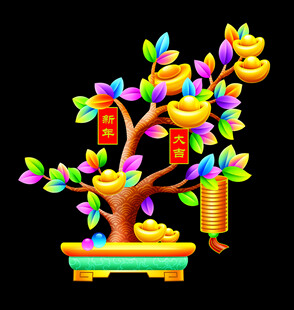 招财摇钱树摆件