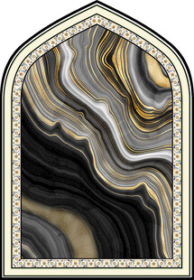 大理石纹理拱形装饰图案