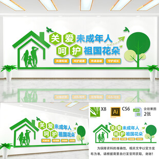 关爱未成年人主题文化墙