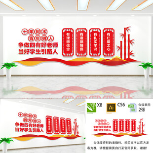 四有好老师文化墙