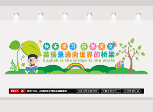 英语学习文化墙