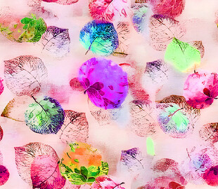 梦幻多彩花卉水彩背景图