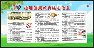 控烟健康教育核心信息宣传栏