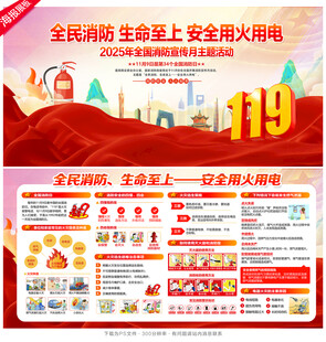 消防月展板