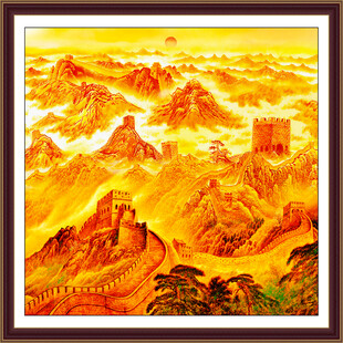 客厅万里长城山水画
