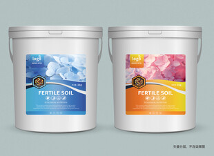 肥料包装桶贴多彩涂料展示