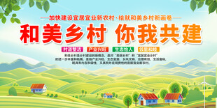 建设宜居宜业和美乡村展板