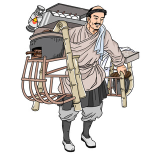 古代挑夫形象