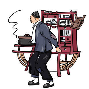 传统匠人专注制作传统美食