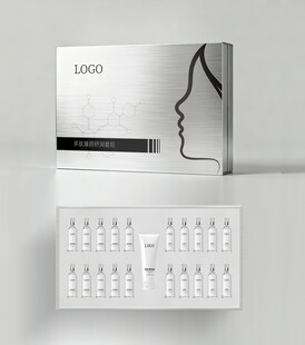 冻干粉医美护肤套盒拉丝银