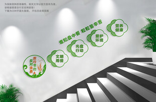 食堂楼梯文化墙