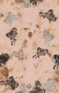 复古花卉图案布料纹理