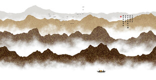 金山现代中式山水画