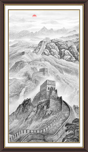 水墨长城国画