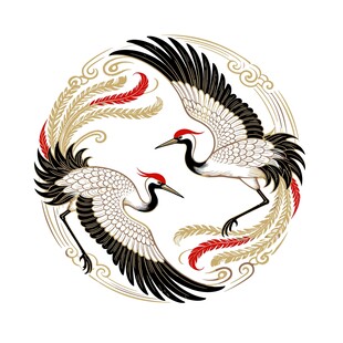 双鹤祥瑞图