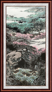 竖幅山水画