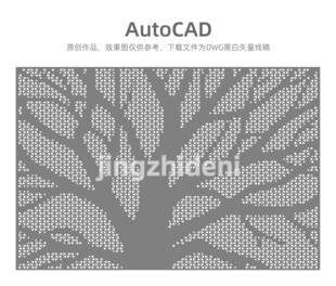 AutoCAD风格树状图案设计