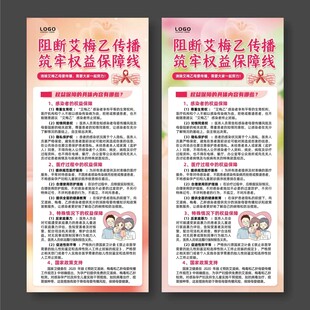 保障艾梅乙母婴权益展架