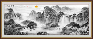 新中式水墨山水画