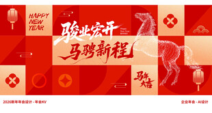 新年马聘新程年会KV