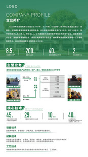 绿色清新环保企业简介海报设计