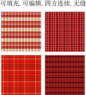 苏格兰格子布   红色格纹面料