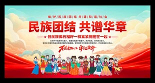 民族团结展板