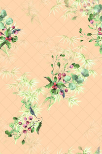 淡彩花卉图案背景纹理