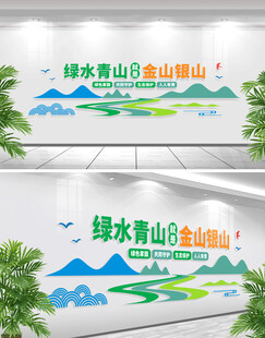 绿水青山就是金山银山文化墙