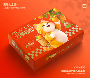 橙子包装 脐橙礼盒