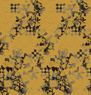 几何图案黄色背景纹理