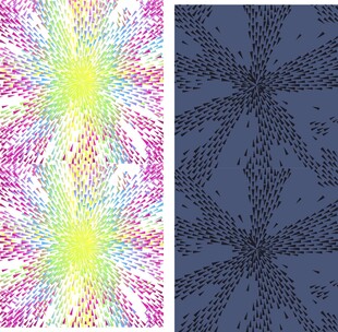 多彩几何图案与深色花纹