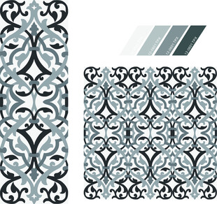 复古花纹图案设计素材