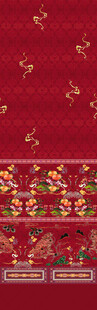 中式传统花纹红色装饰图案