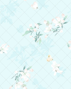 清新花卉图案背景纹理