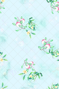 清新水彩花卉图案背景