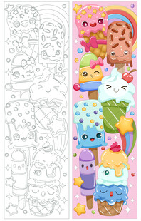 冰淇淋雪糕拟人化条幅卡通可爱扁