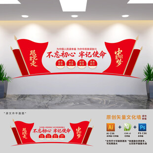 不忘初心牢记使命文化墙