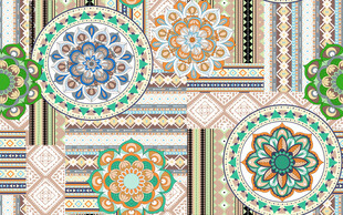 多彩几何图案装饰设计