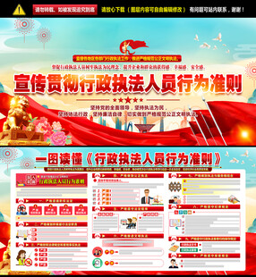 行政执法人员行为准则展板