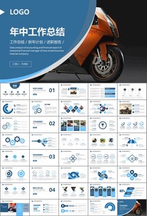 摩托车骑行极限运动动态PPT