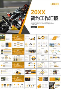 摩托车骑行极限运动动态PPT