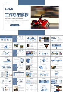 摩托车骑行极限运动动态PPT