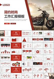 摩托车骑行极限运动动态PPT