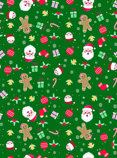 圣诞主题绿色节日图案背景