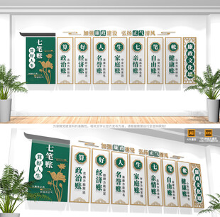 算好人生七笔账文化墙